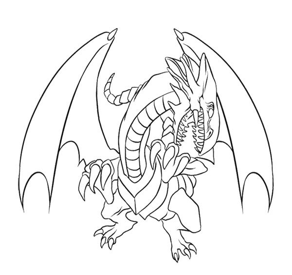 600x564 Blue Eyes White Dragon Coloring Page For Kids Kids Coloring