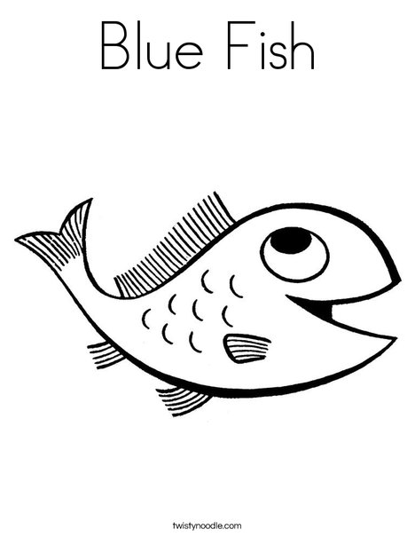 Blue Fish Coloring Page 468x605 Blue Fish Coloring Page