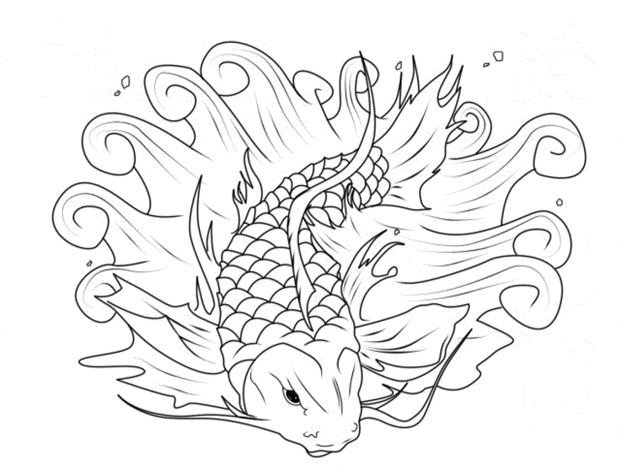 Koi Fish Coloring Page Printable Koi Fish And Red Fish 2000x1500 Koi Fish Coloring Page Printable Koi Fish And Red Fish