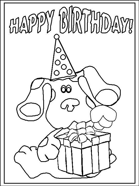 Blues Clues Coloring Pages Happy Birthday 540x720 Blues Clues Coloring Pages Happy Birthday