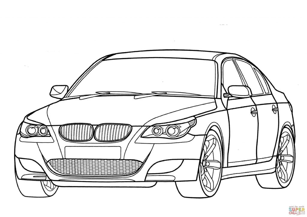 1024x724 Bmw M5 E60 Car Coloring Page