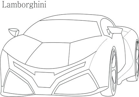 476x333 Lamborghini Super Car Coloring Pages Page For Kids Grig3org
