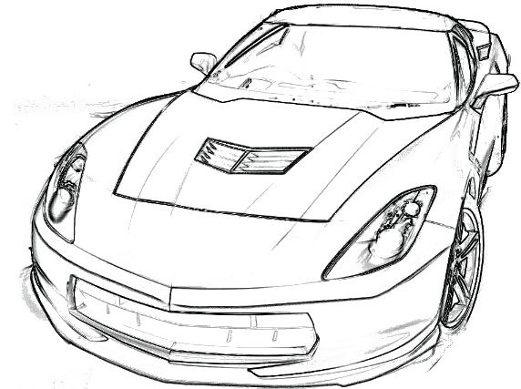 572x427 2015 Corvette Stingray Drawing