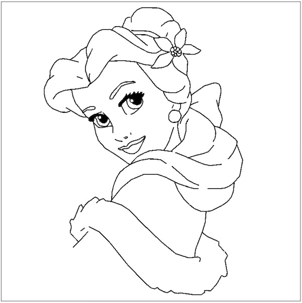 600x602 Disney Princess Christmas Coloring Pages Full Desktop Backgrounds