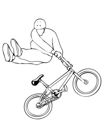360x480 Tail Whip Bmx Coloring Page