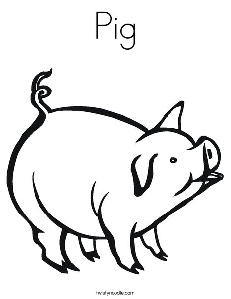 Pig Coloring Page 468x605 Pig Coloring Page