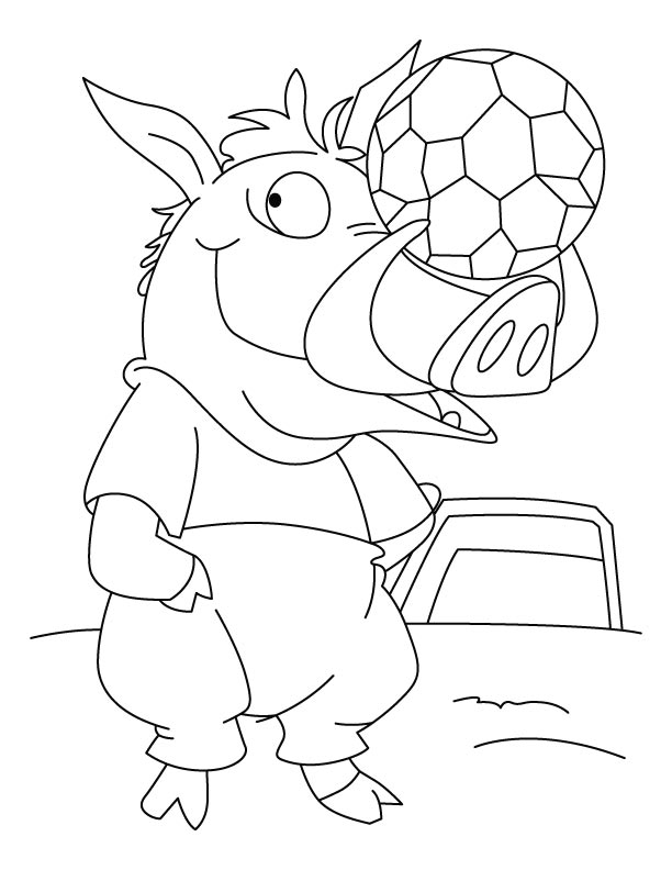 Wild Boar Gear Up For Match Coloring Page Download Free Wild 612x792 Wild Boar Gear Up For Match Coloring Page Download Free Wild