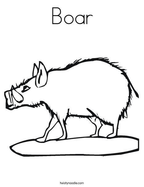 Boar Coloring Page 468x605 Boar Coloring Page