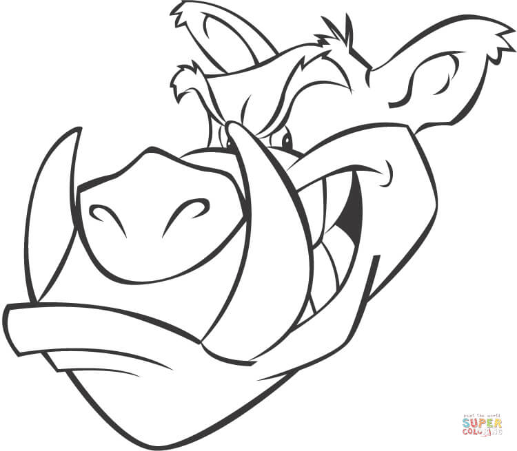 Cartoon Wild Boar Coloring Pages 750x655 Cartoon Wild Boar Coloring Pages