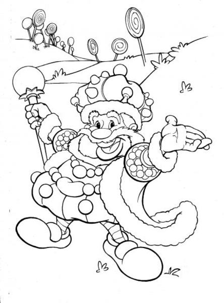Candyland King Candy Coloring Page 444x600 Candyland King Candy Coloring Page