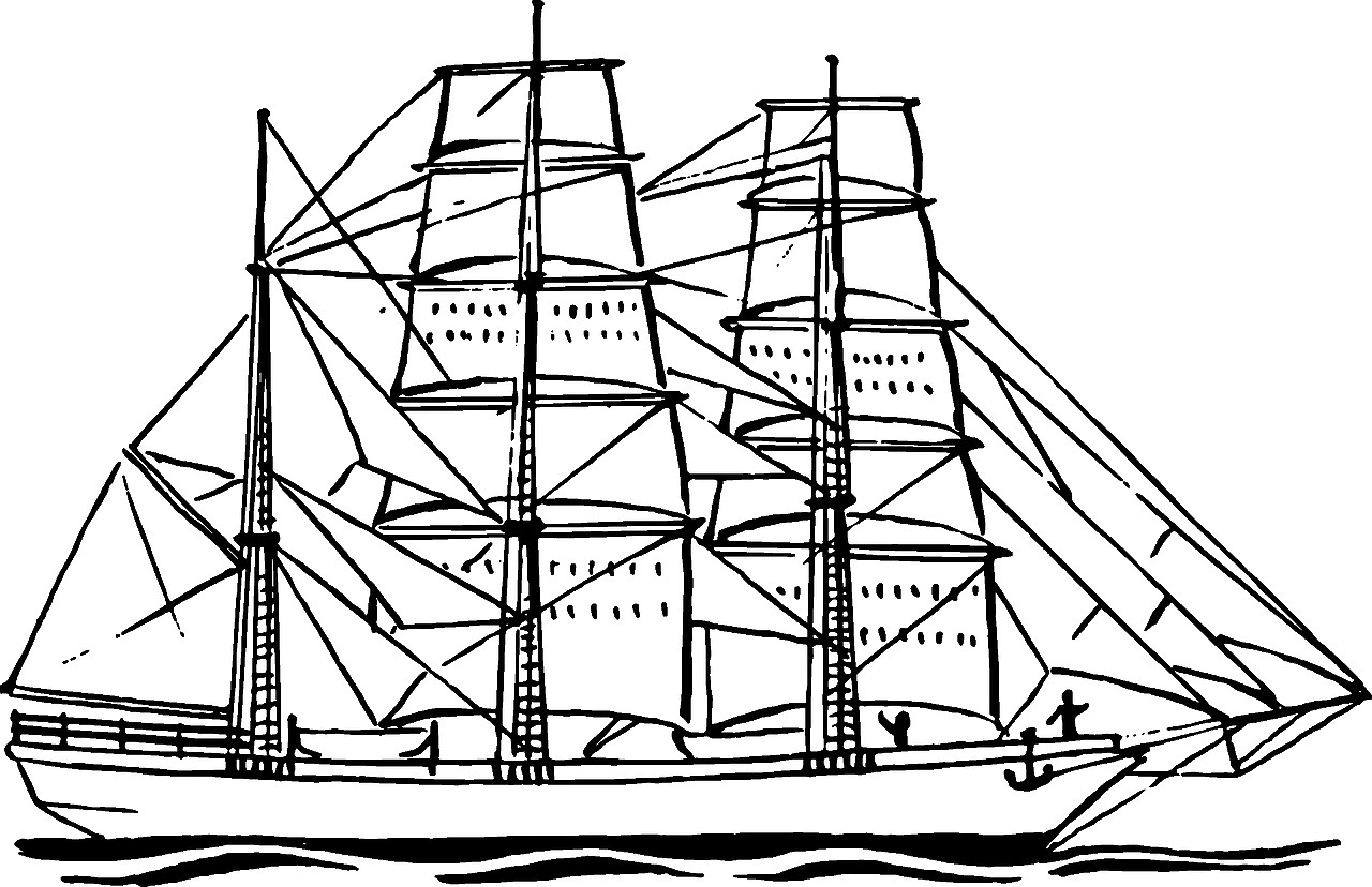 1280x828 Boat Coloring Pages