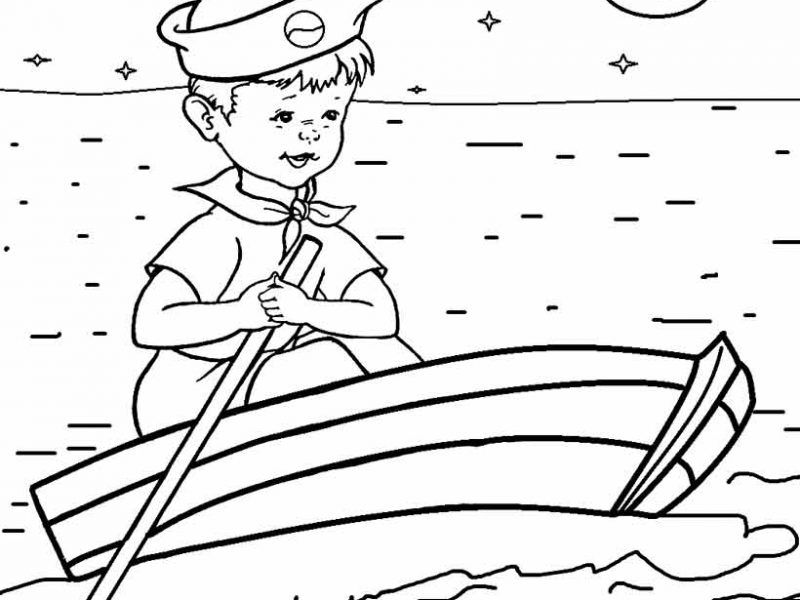 Boat Coloring Pages For Kids at GetColorings.com | Free printable ...