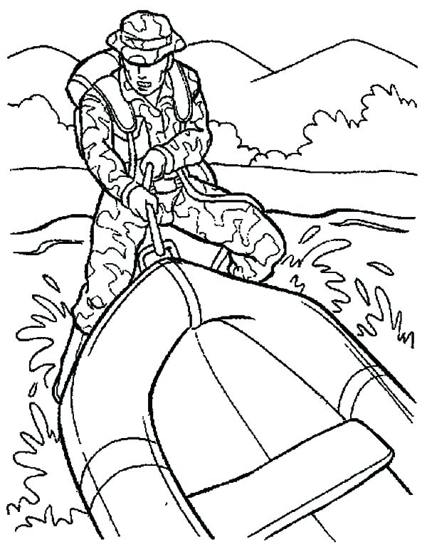 600x765 Military Rubber Boat Coloring Pages Color Military Rubber Boat