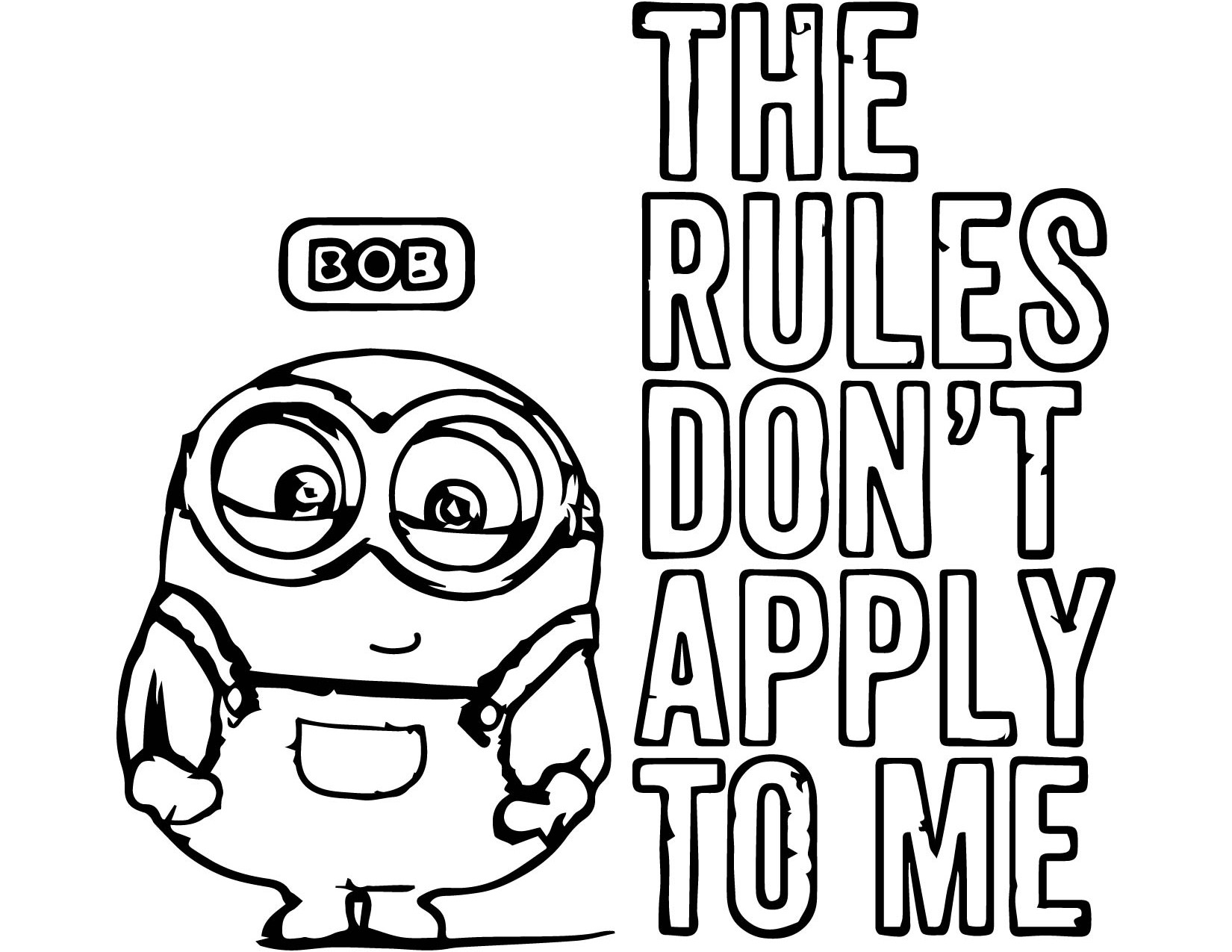 1650x1275 Fabulous Bob Minion Coloring Pages With Fancy