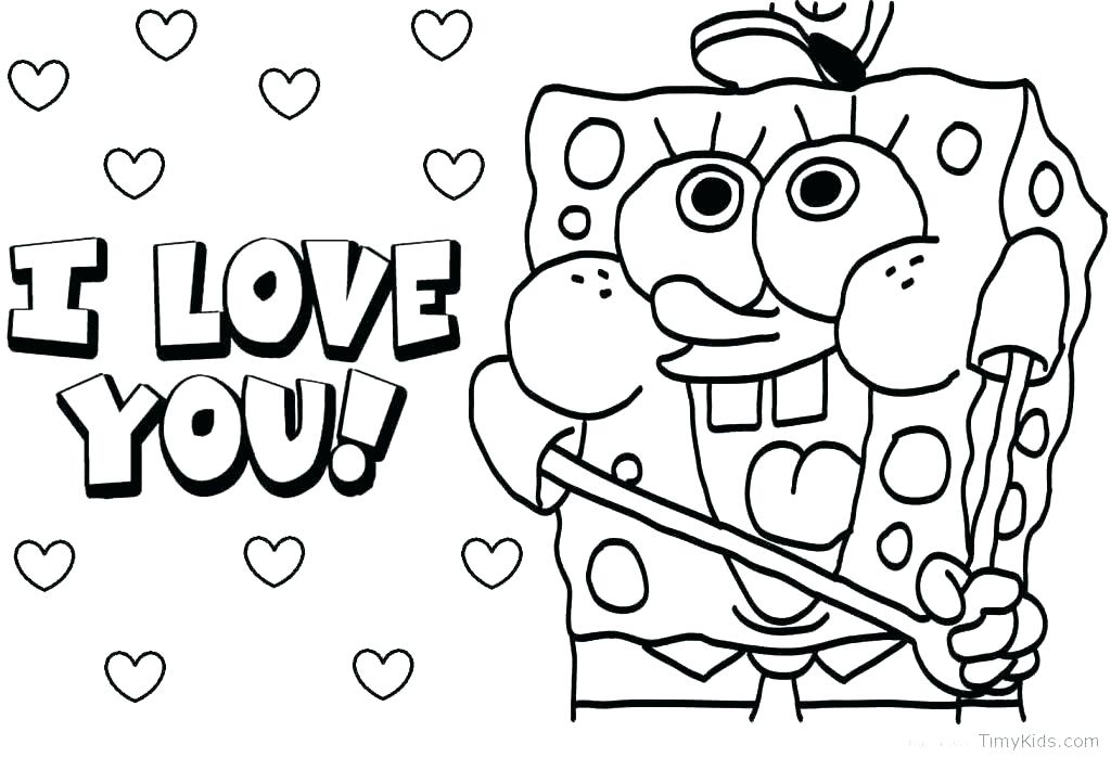 1024x698 Sponge Bob Coloring Page