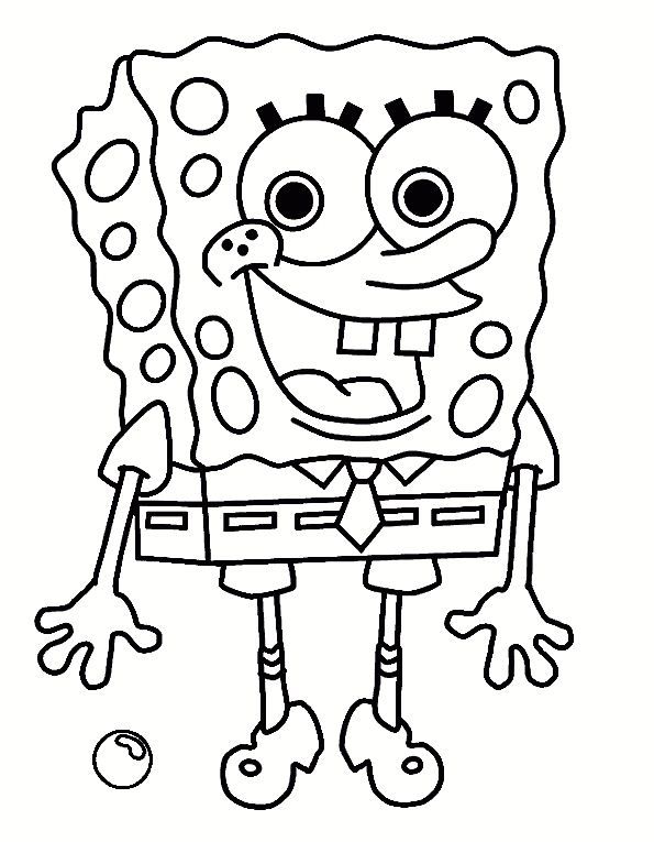 595x765 Astonishing Coloring Pages Of Spongebob 77 For Free Coloring Book