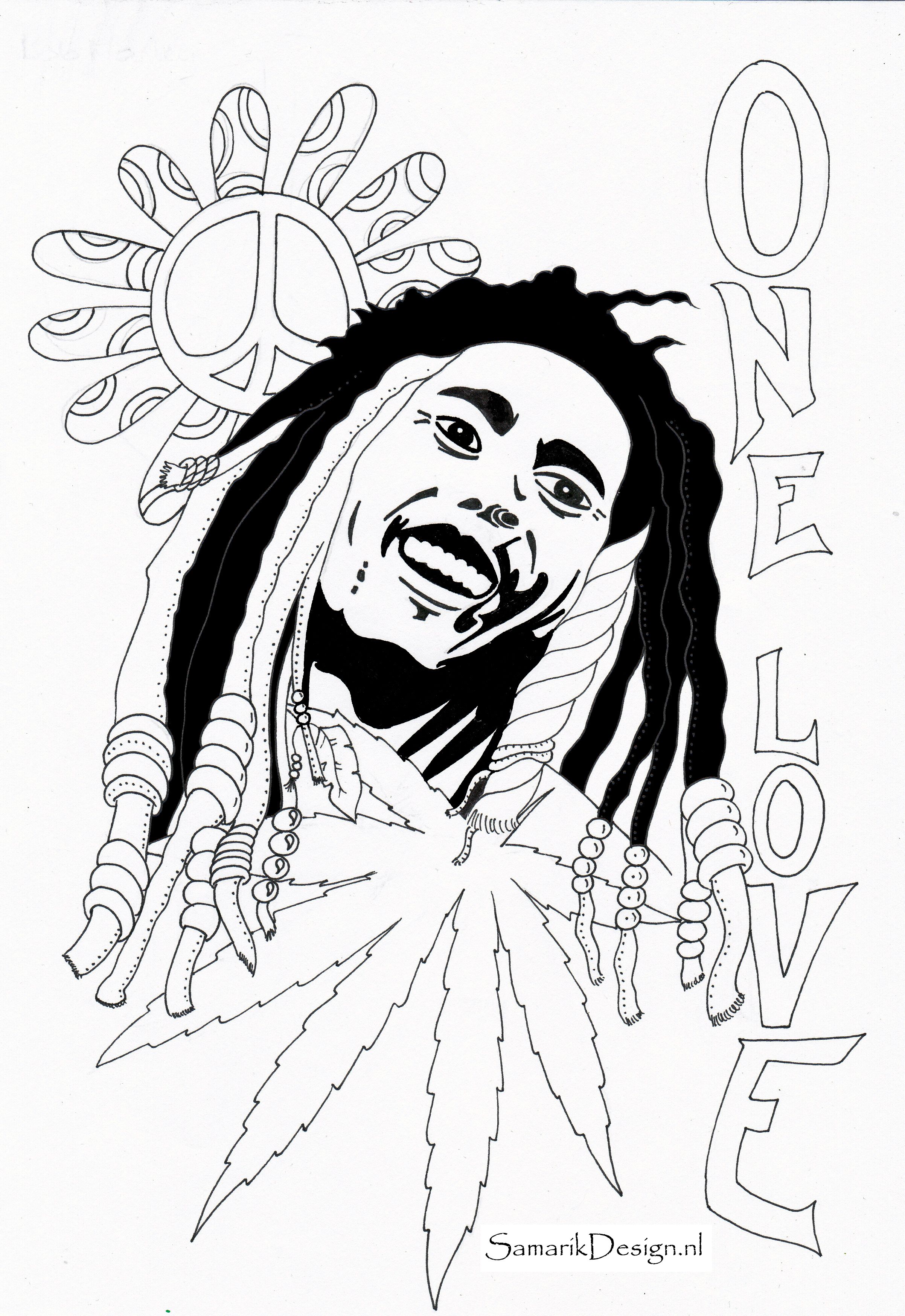 2404x3496 Bob Marley Famous People Coloring Pages To Print