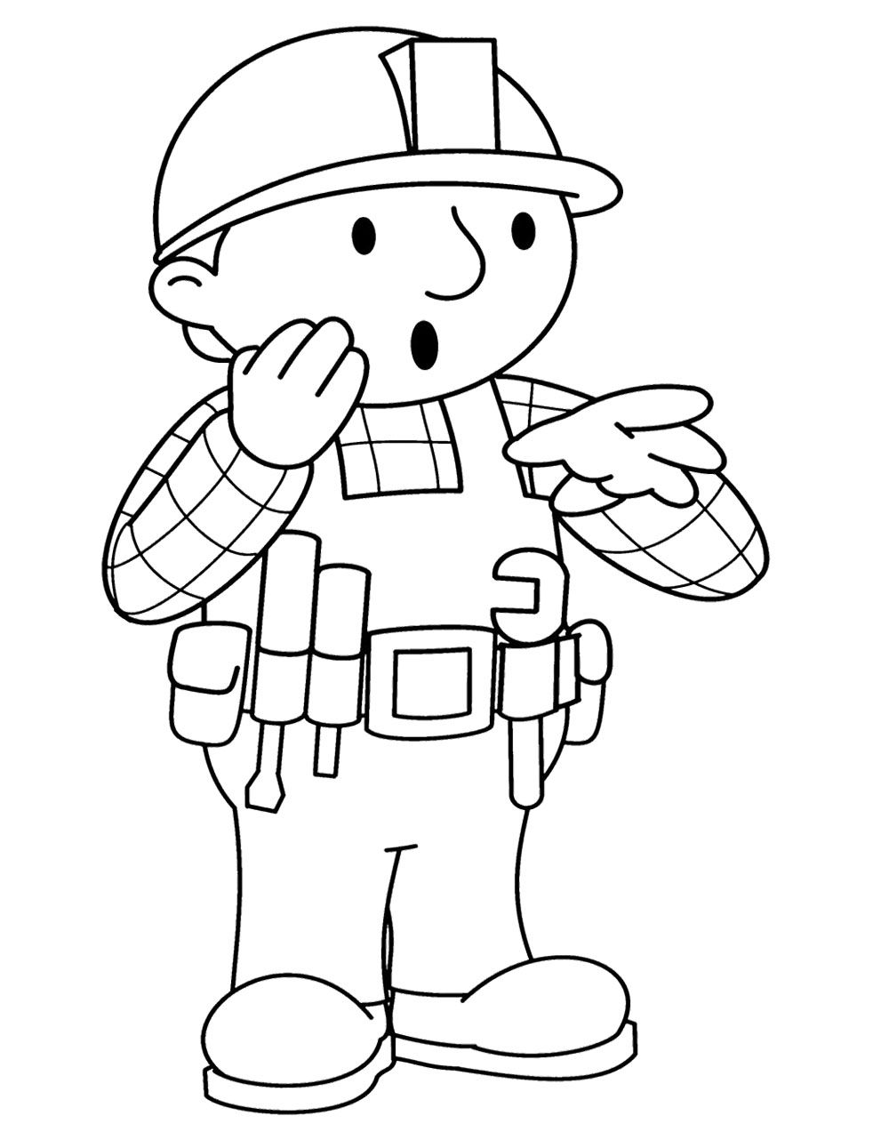 Bob The Builder Shocked Coloring Page Kids Coloring Pages 1000x1282 Bob The Builder Shocked Coloring Page Kids Coloring Pages