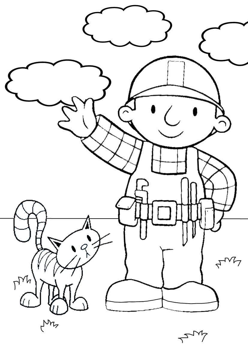 Bob Builder Coloring Pages Printable 827x1169 Bob Builder Coloring Pages Printable
