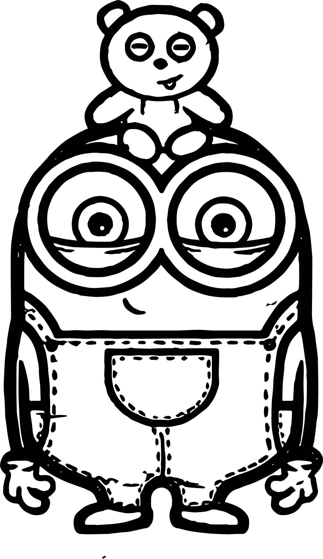 Shocking Minion Bob And Bear Toy Coloring Page Wecoloringpage 1061x1835 Shocking Minion Bob And Bear Toy Coloring Page Wecoloringpage
