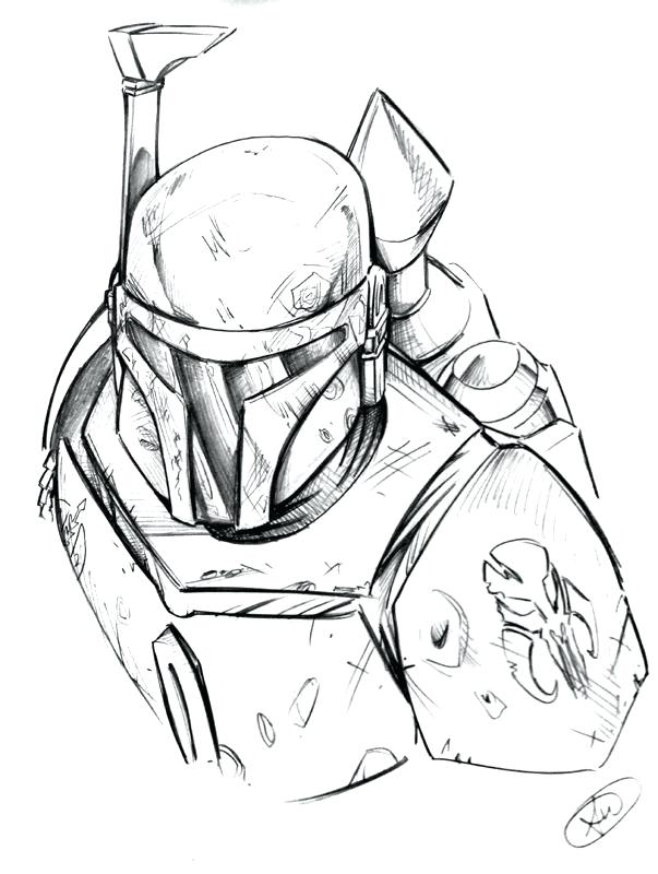 603x800 Drawing At Free For Personal Use Jango Fett Coloring Page Drawing