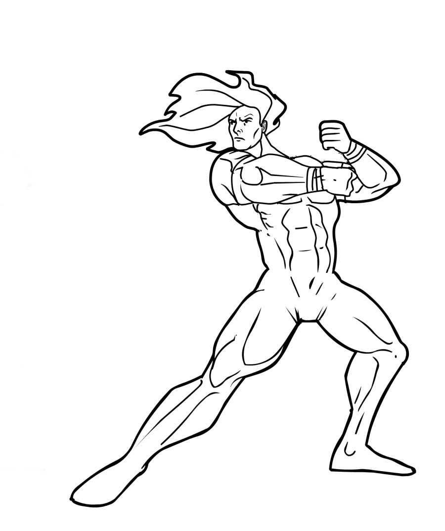 900x1074 Bodybuilder Printable Coloring Pages