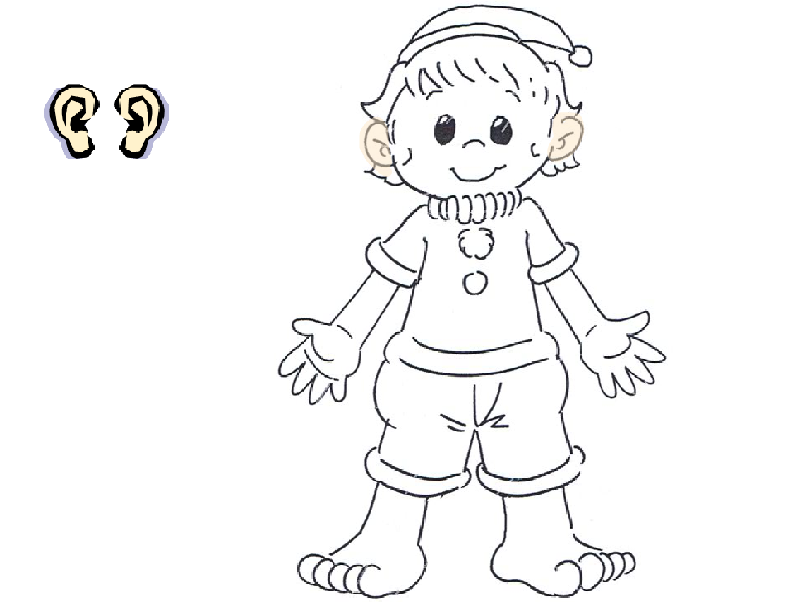 Body Parts For Kids Coloring Pages