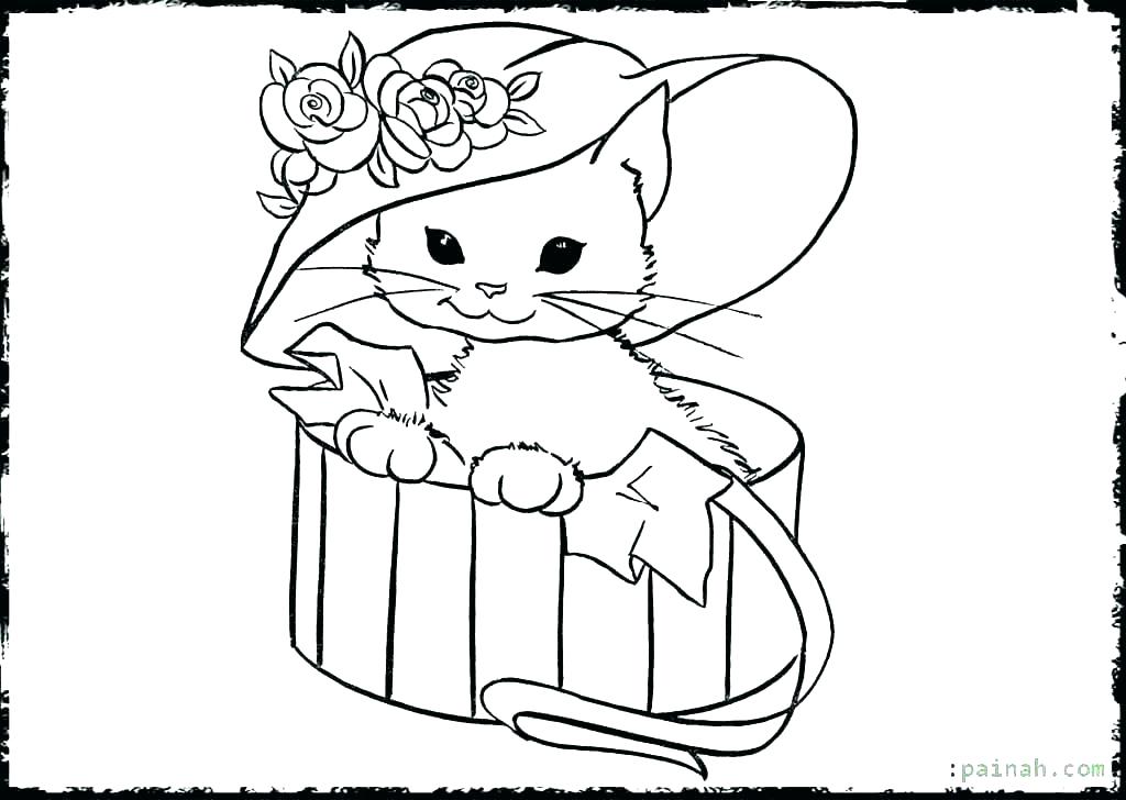 1024x728 Cat Coloring Sheets Printable Free Adult Book Pages Page