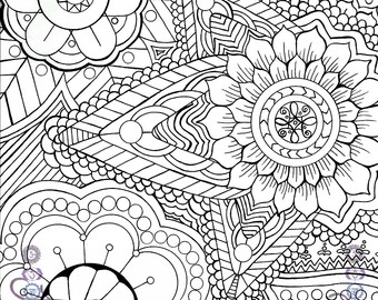 340x270 Zantagle Meditation Coloring Page Adult Coloring Page