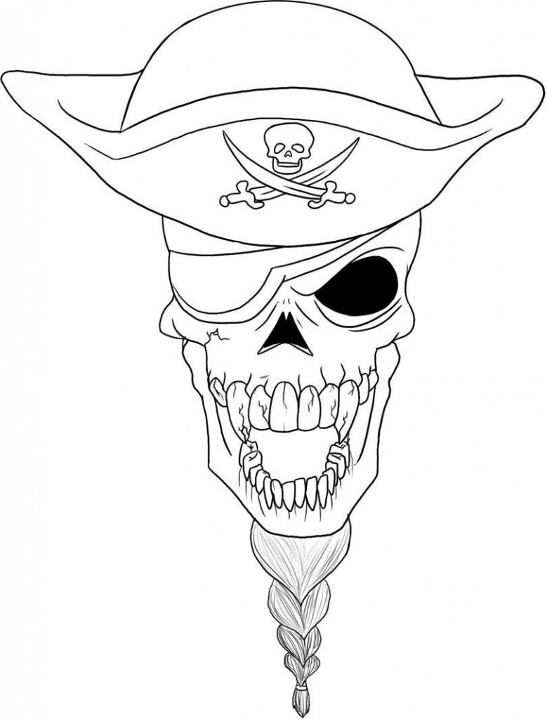 Free Printable Skull Coloring Pages For Kids Pirate Skull, Adult 779x1024 Free Printable Skull Coloring Pages For Kids Pirate Skull, Adult