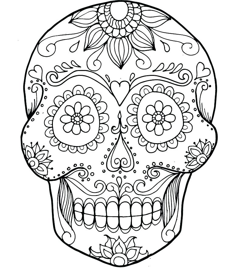 Free Sugar Skull Coloring Page Printable Day Of The Pages For Free 816x900 Free Sugar Skull Coloring Page Printable Day Of The Pages For Free