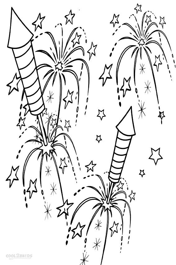 567x850 Printable Fireworks Coloring Pages For Kids Cool2bkids