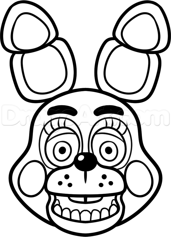 How To Draw Toy Bonnie From Five Nights 695x963 How To Draw Toy Bonnie From Five Nights