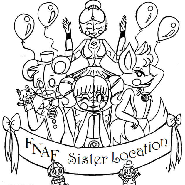 630x630 Free Printable Five Nights At Freddy's Coloring Pages (Fnaf