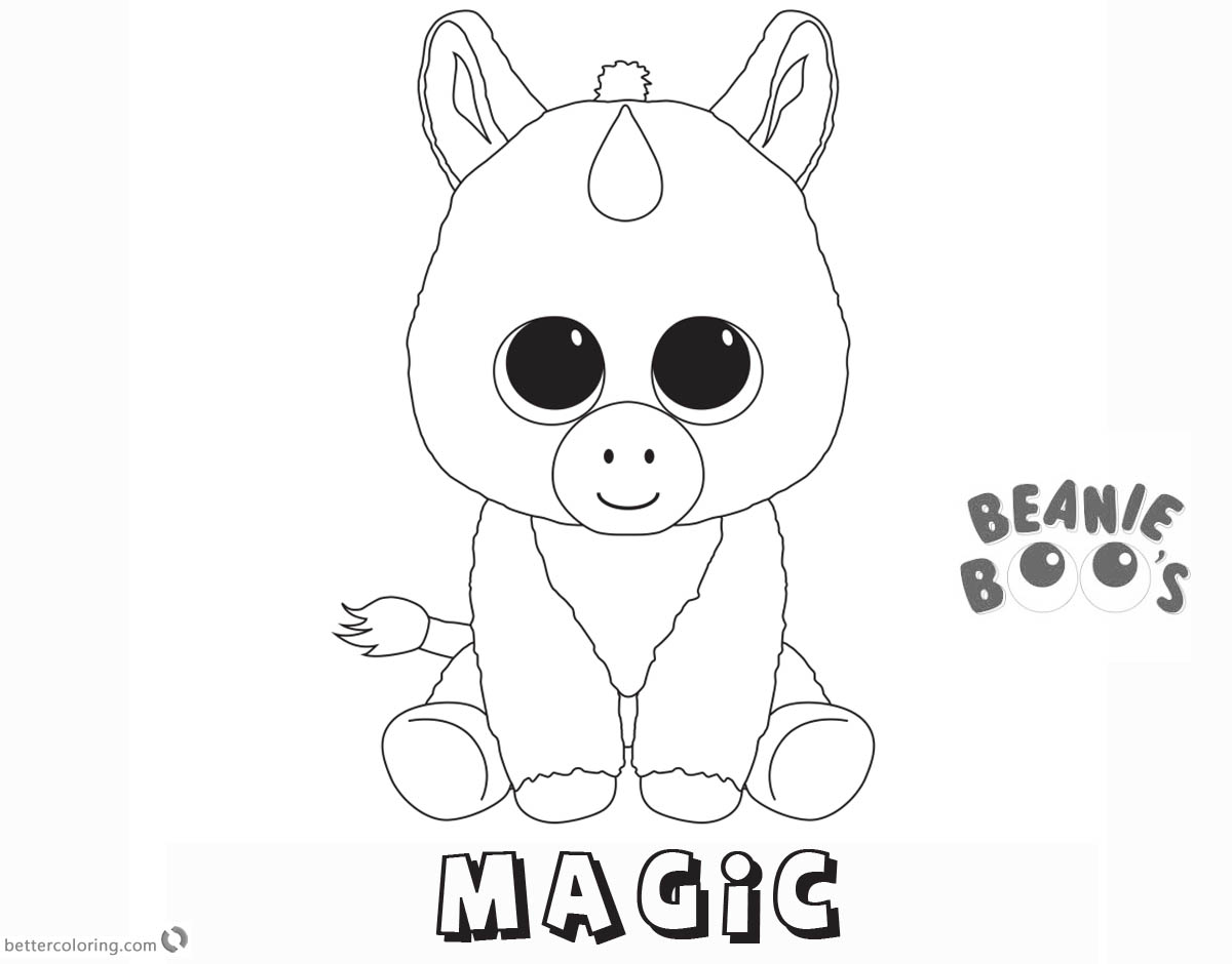 Beanie Boo Coloring Pages Unicorn Magic 1200x940 Beanie Boo Coloring Pages Unicorn Magic