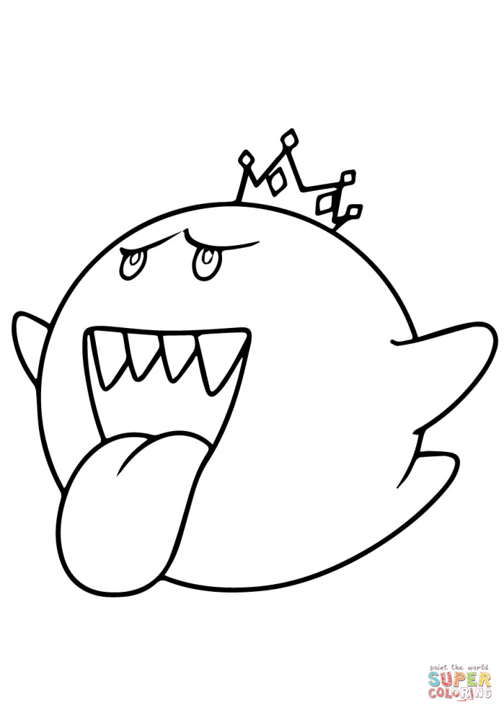 Mario Kart King Boo Coloring Pages Download 724x1024 Mario Kart King Boo Coloring Pages Download