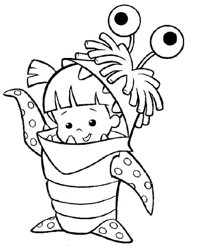 Monster Inc Cute Boo Coloring Pages 404x505 Monster Inc Cute Boo Coloring Pages