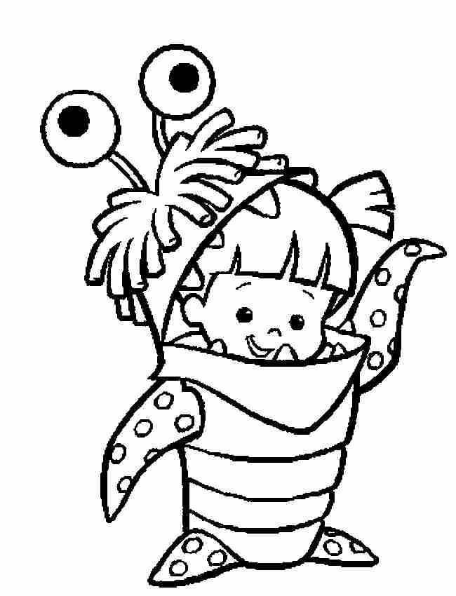 650x850 Monsters Inc Coloring Pages Boo Allmadecine Weddings Monsters
