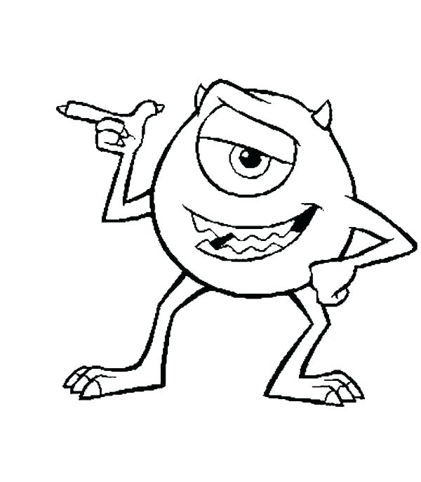 600x686 Monsters Inc Coloring Pages Monsters Inc Boo Coloring Pages Mike