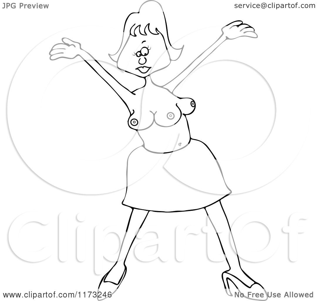 Cartoon Of An Outlined Circus Freak Woman With An Extra Boob 1080x1024 Cartoon Of An Outlined Circus Freak Woman With An Extra Boob