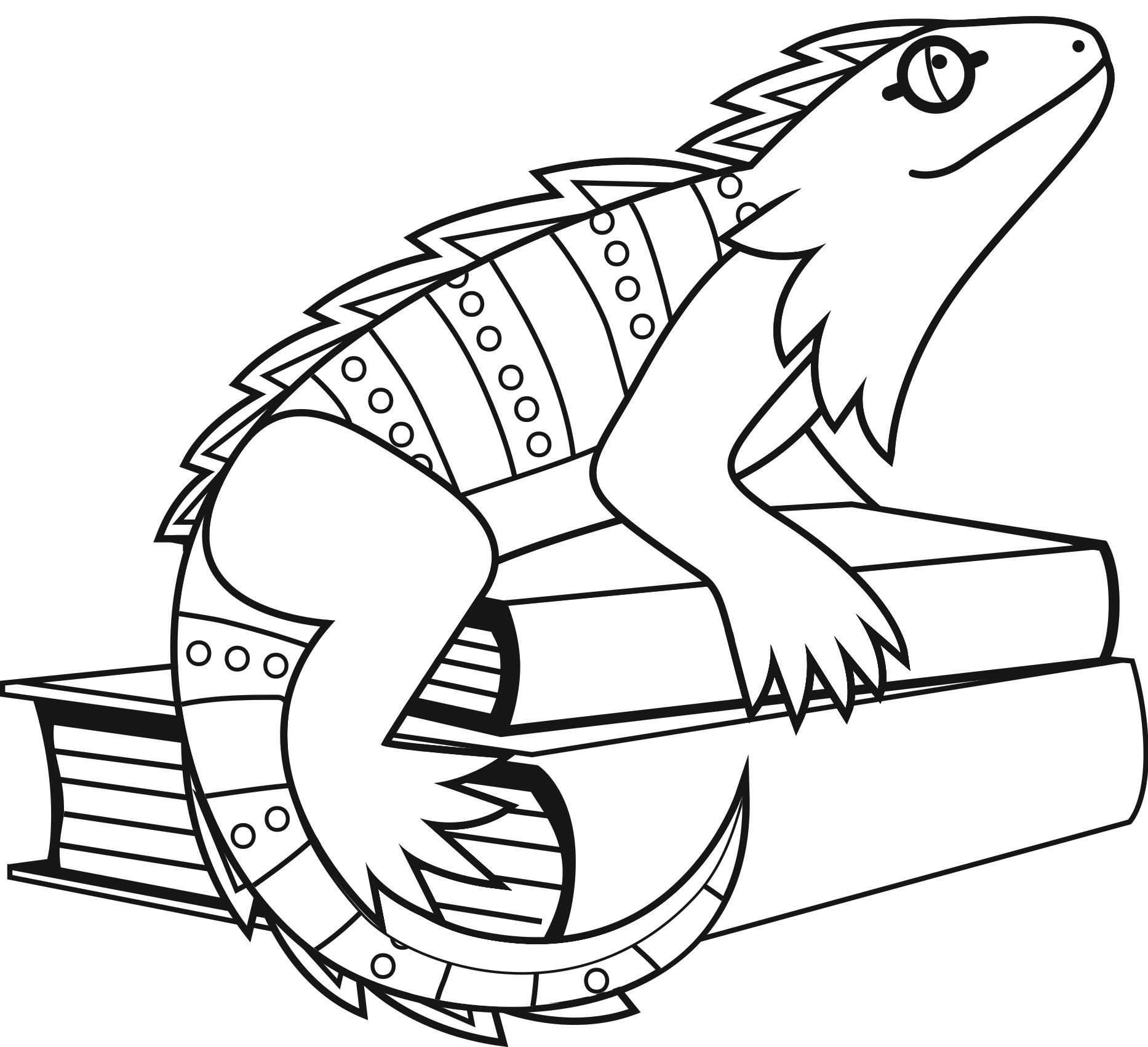 Iguana Coloring Pages 1866x1702 Iguana Coloring Pages