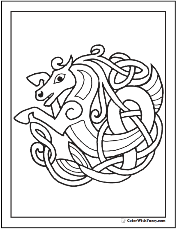 90 Celtic Coloring Pages Irish, Scottish, Gaelic 590x762 90 Celtic Coloring Pages Irish, Scottish, Gaelic