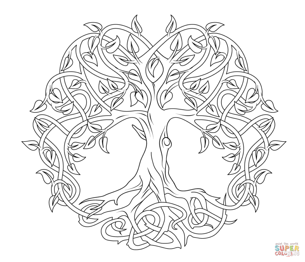 Celtic Tree Of Life Coloring Page Free Printable Coloring Pages 1024x881 Celtic Tree Of Life Coloring Page Free Printable Coloring Pages