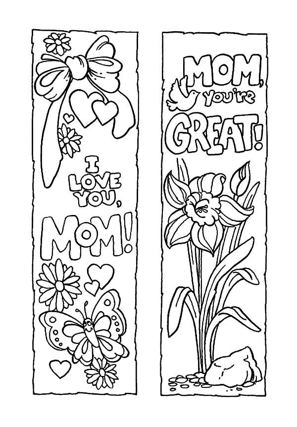 Mother's Day Bookmarks Best Place To Color 600x862 Mother's Day Bookmarks Best Place To Color