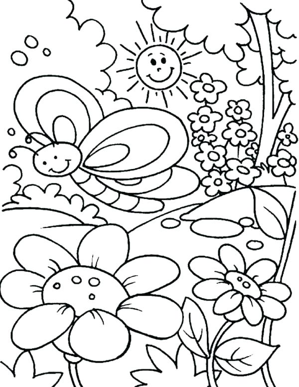 Spring Coloring Bookmarks Coloring Pages Spring Springtime 600x776 Spring Coloring Bookmarks Coloring Pages Spring Springtime