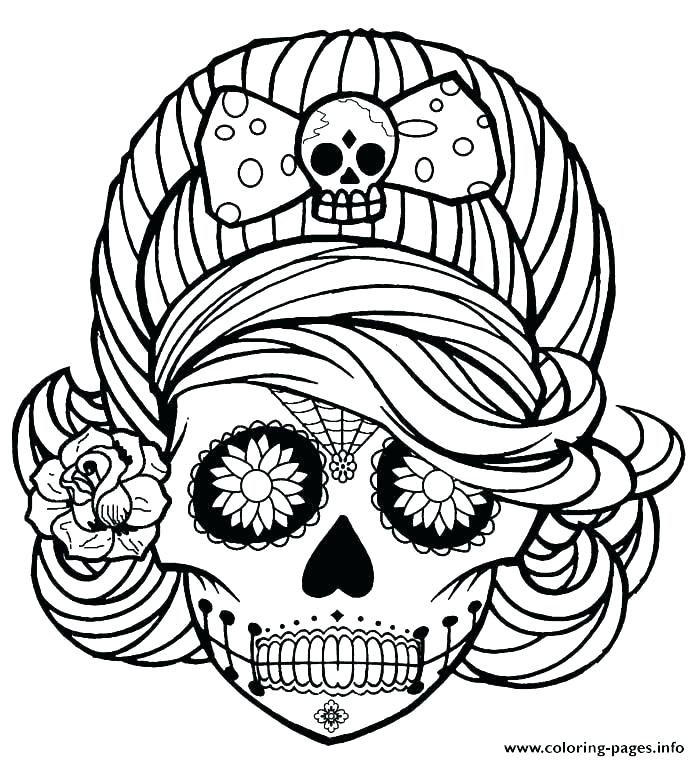 Printable Coloring Bookmarks Printable Coloring Sugar Skull 700x761 Printable Coloring Bookmarks Printable Coloring Sugar Skull