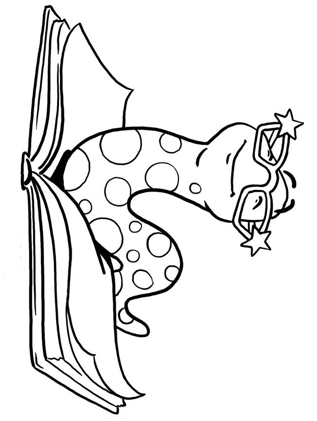 Bookworm Coloring Page