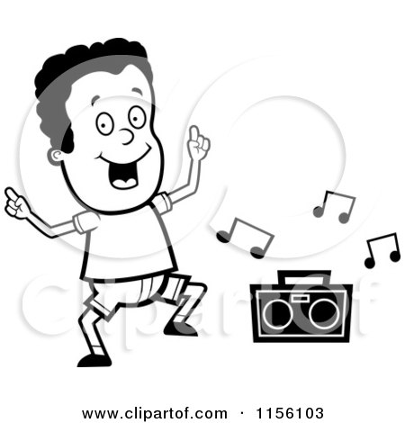 Cartoon Clipart Of A Black And White Dancing African American Boy 450x470 Cartoon Clipart Of A Black And White Dancing African American Boy