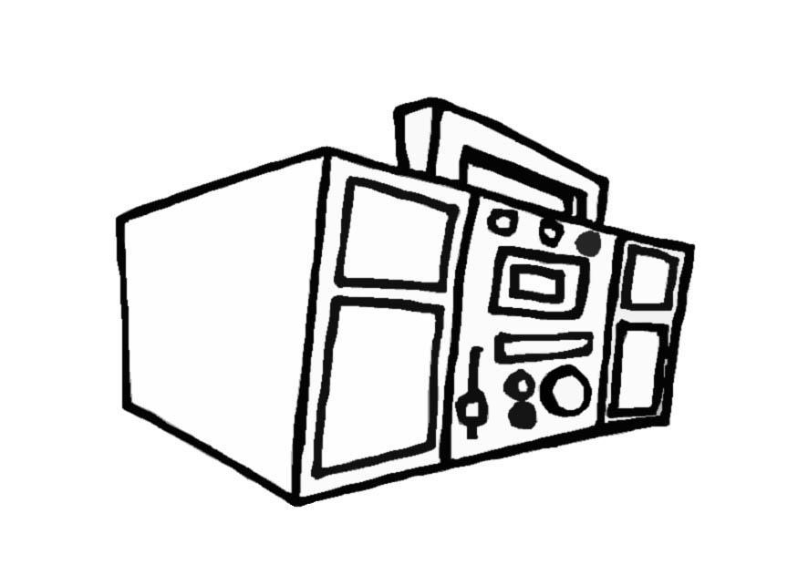 Coloring Page Boom Box 875x620 Coloring Page Boom Box