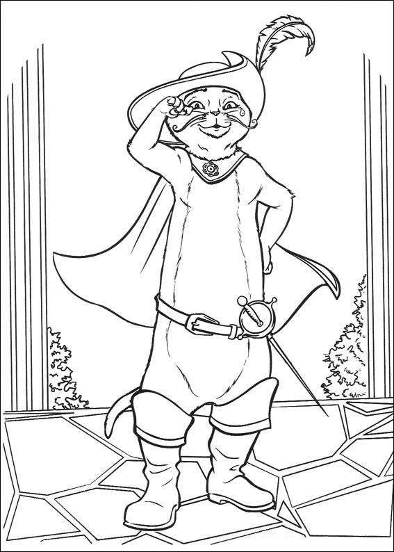 567x794 Puss In Boots Coloring Page 10